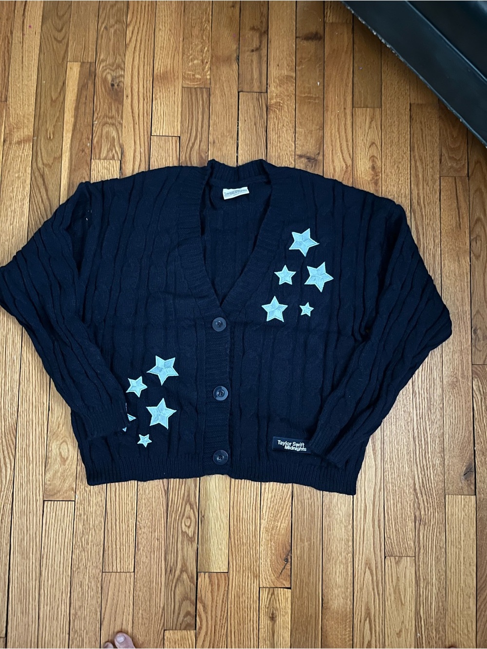 NIP | Taylor Swift Midnight Navy Star Appliqué Cardigan Sweater!!